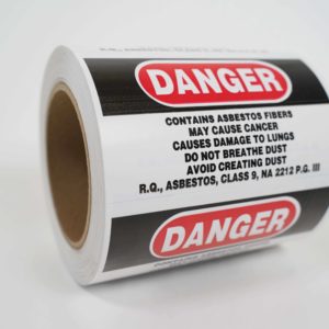 Asbestos Caution Labe 500per Roll